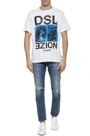 T-shirt with a printed logo, zdjęcie 2 T-shirt with a printed logo od Diesel
